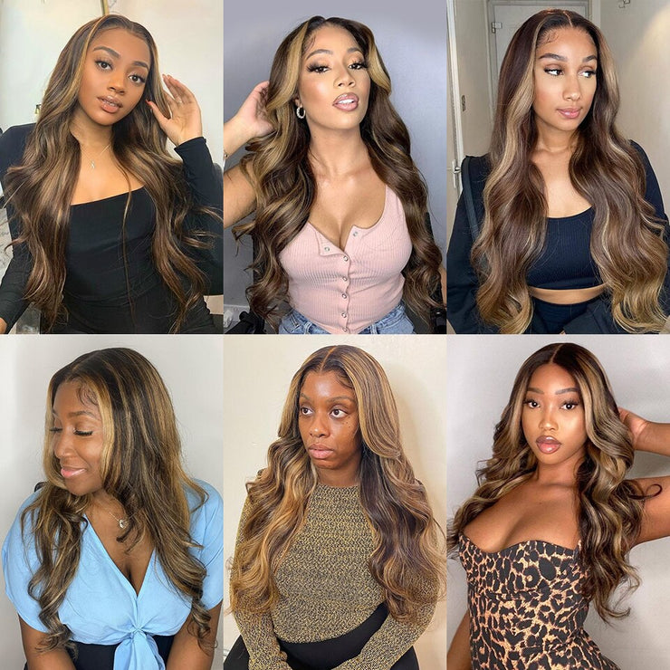 Lace Wig Brown Colored Human Hair Wigs