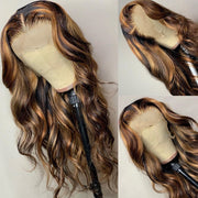 Lace Wig Brown Colored Human Hair Wigs