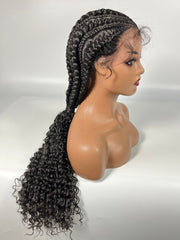 Synthetic Hair Braided Ponytail Lace Front Wig