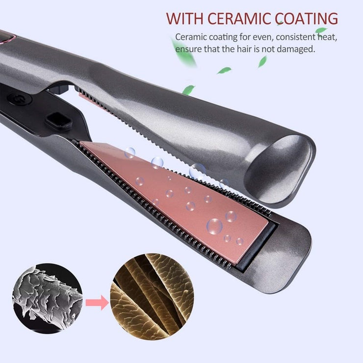 Professional Spiral Wave Flat Ceramic Curling Irons C