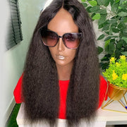Brown Color  Kinky Straight Brazilian Remy Human Hair
