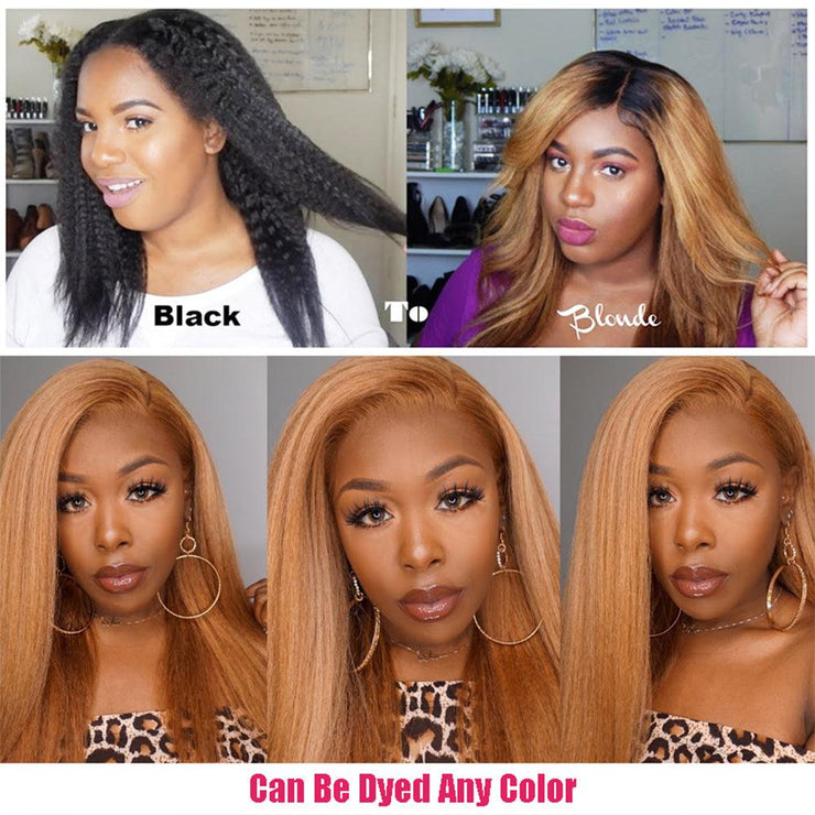 HD Transparent Lace Front  Kinky Straight Wigs - JYBRAND 